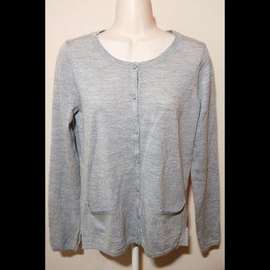 NWT LACOSTE Metallic Wool Cardigan Sweater, sz 4 (36)